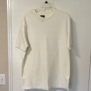 Oversized Short Sleeve Crewneck T-Shirt in Off-White